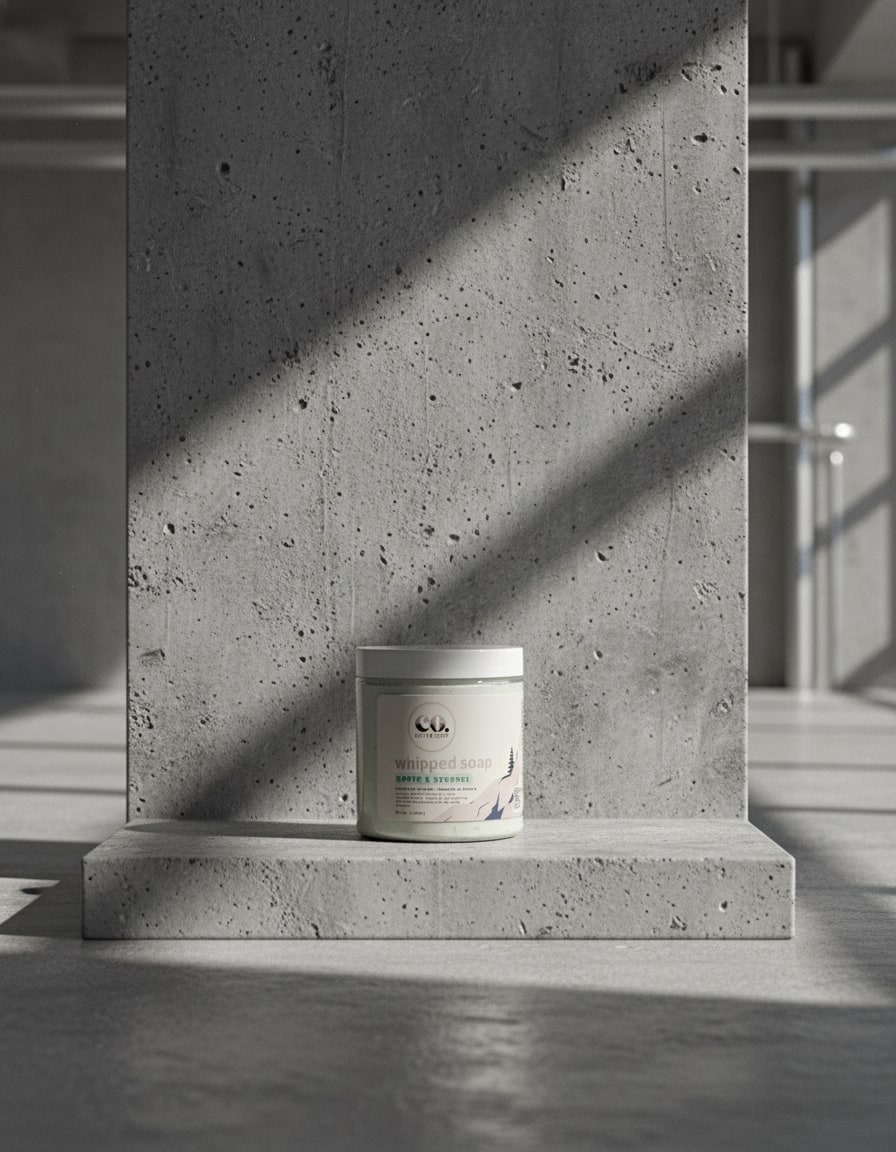 Concrete Industrial - rough concrete wall with side key lighting