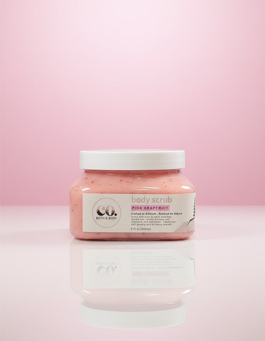 Soft Pastel Beauty - powder pink backdrop with diffused top light