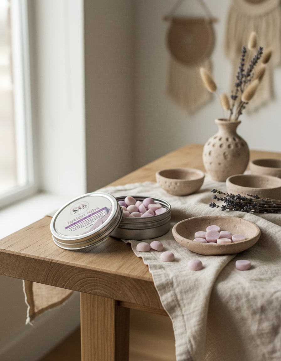 Boho Earthy - linen and clay props with natural light